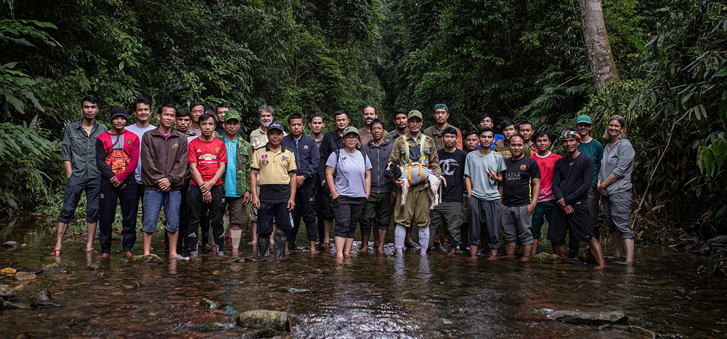 The Annamite Mountains Research and Conservation Team in the field